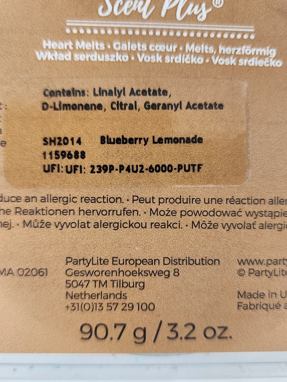 Partylite Blueberry Lemonade & Mango Lime Sorbet Heart-Shaped Wax Melt (4) Packs - Picture 3 of 5